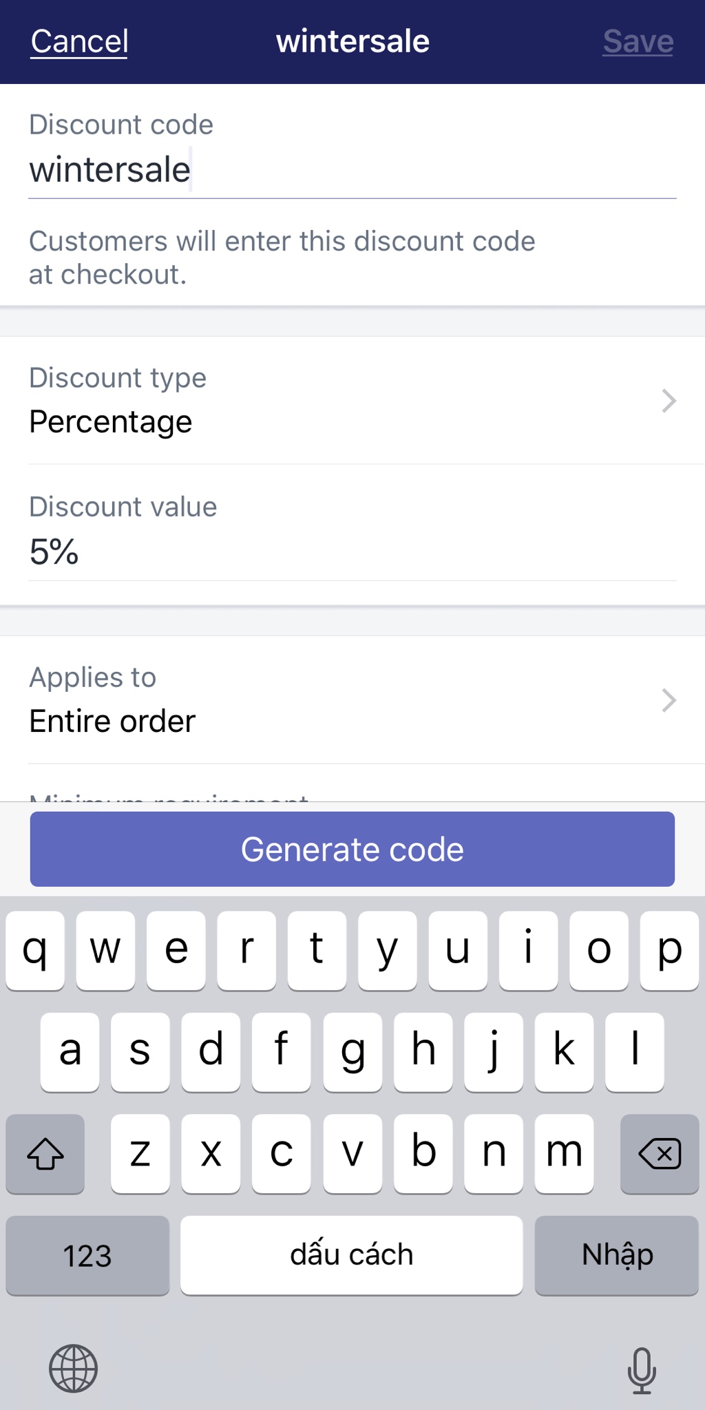 How to create a fixed value or percentage discount