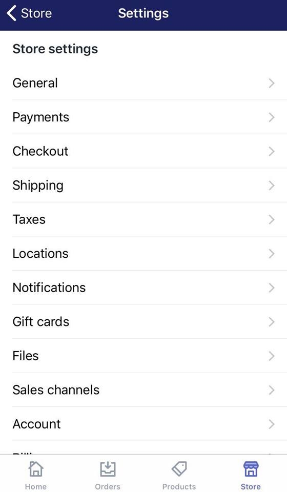 To access an app's menu in Shopify