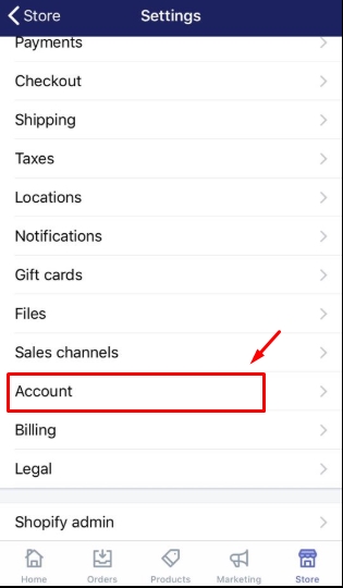 To disable two-step authentication for a staff account on Iphone 2