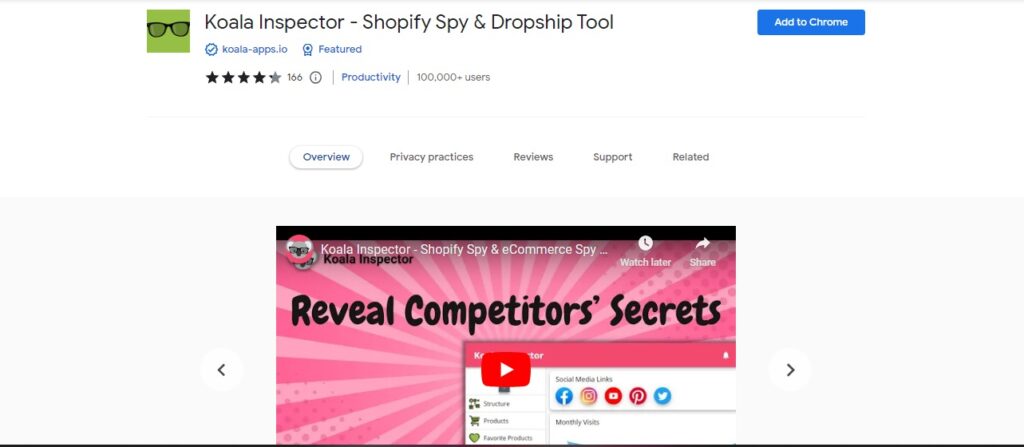 shopify app detector chrome extension