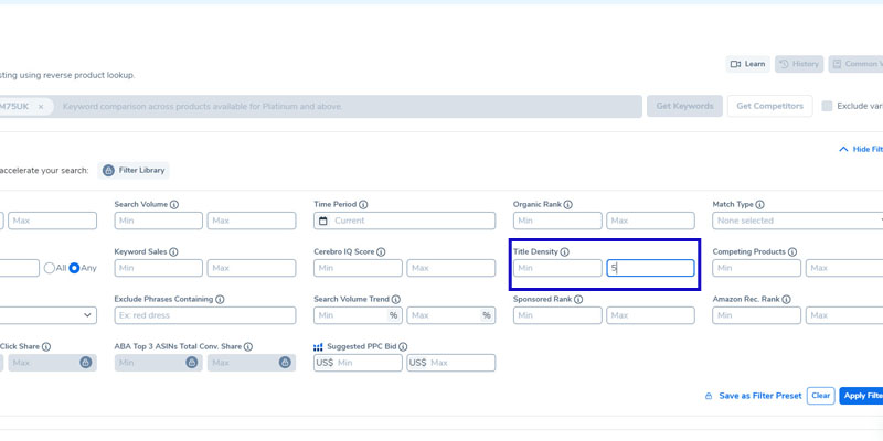 Set your desired minimum and maximum values