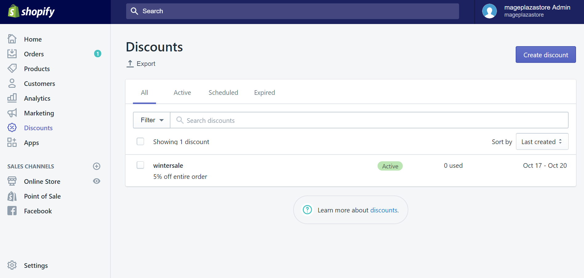 How to create a fixed value or percentage discount