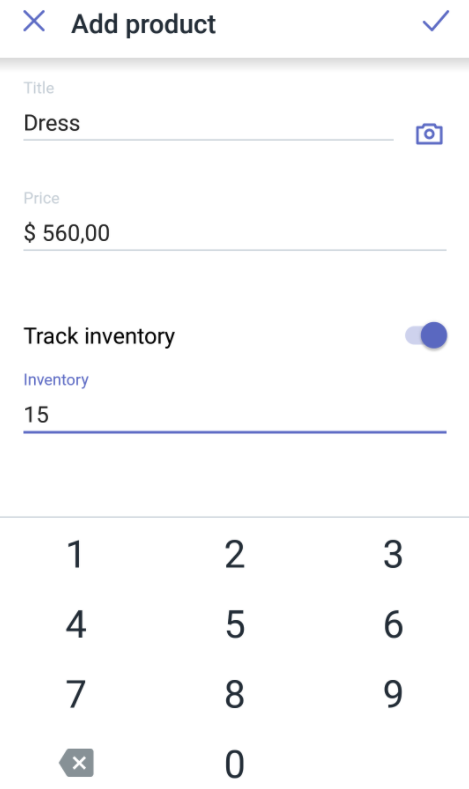 create a new product in Shopify POS for Android