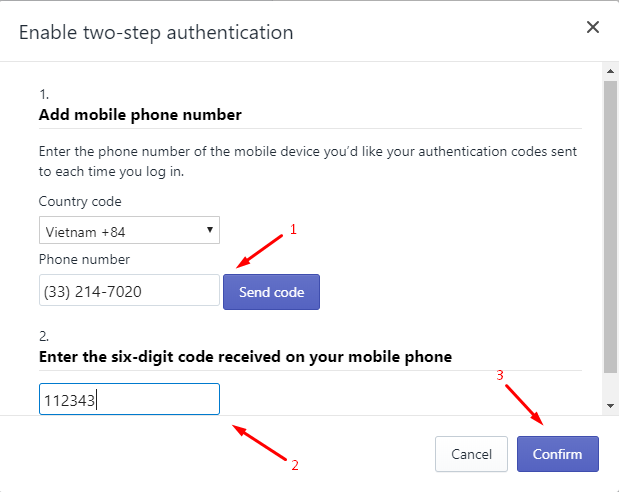 How to enable two-step authentication for a staff account on desktop 6