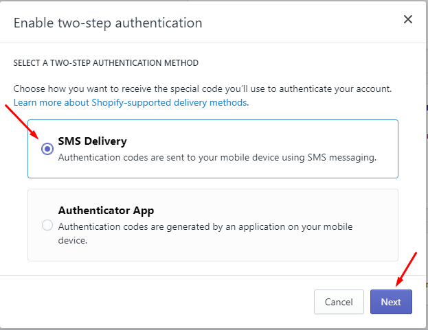 How to enable two-step authentication for a staff account on desktop 5